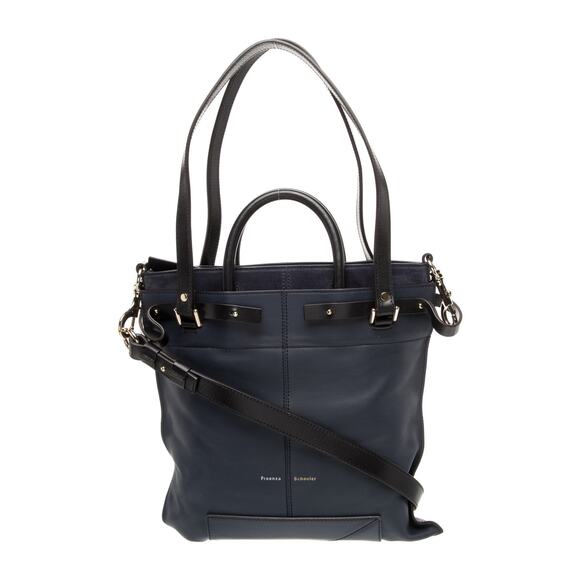 Proenza Schouler Womens Leather Top Handle Crossbody Bag Blue Casual Travel